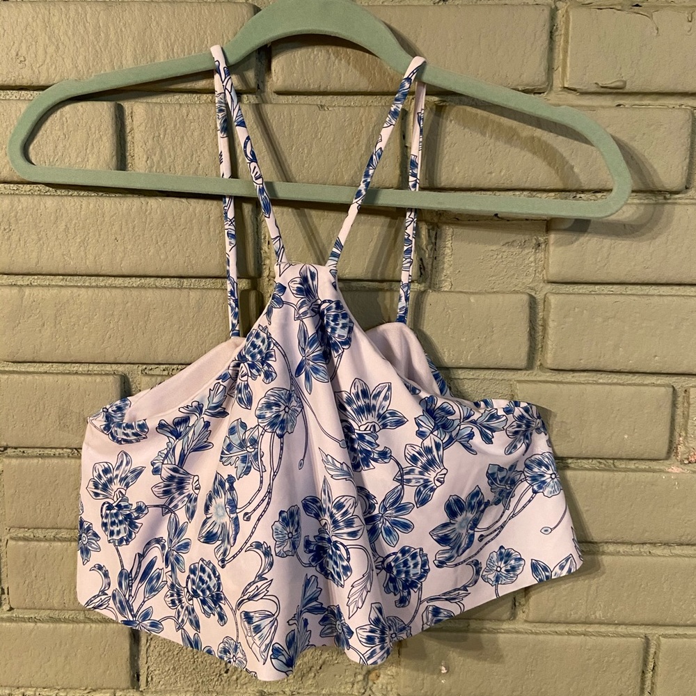 Cute Floral Bikini Top and Bottom M